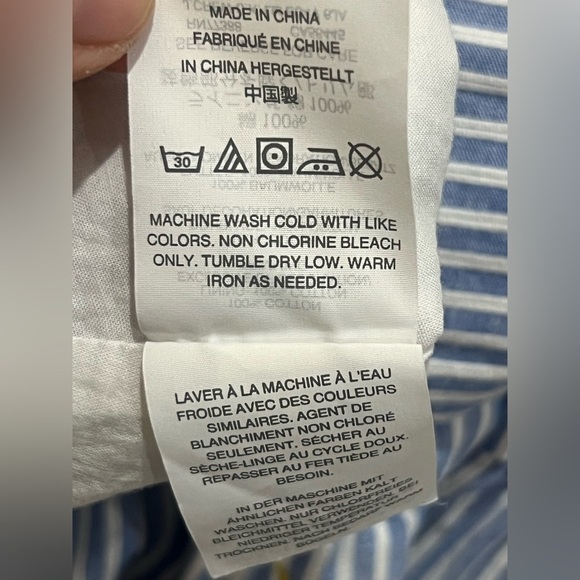 J.Crew Embroidered Pineapple Striped Tiered Midi Skirt Blue White Size XS - Picture 14 of 15